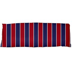 Large Red White And Blue Usa Memorial Day Holiday Pinstripe Body Pillow Case (dakimakura) by PodArtist