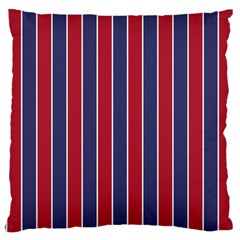 Large Red White And Blue Usa Memorial Day Holiday Pinstripe Large Cushion Case (two Sides) by PodArtist