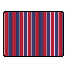 Large Red White And Blue Usa Memorial Day Holiday Pinstripe Double Sided Fleece Blanket (small)  by PodArtist