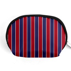 Large Red White And Blue Usa Memorial Day Holiday Pinstripe Accessory Pouches (medium)  by PodArtist