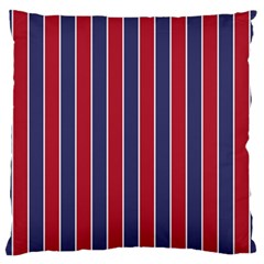 Large Red White And Blue Usa Memorial Day Holiday Pinstripe Standard Flano Cushion Case (one Side) by PodArtist