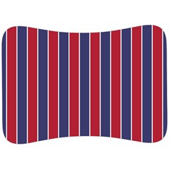 Large Red White And Blue Usa Memorial Day Holiday Pinstripe Velour Seat Head Rest Cushion by PodArtist