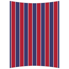 Large Red White And Blue Usa Memorial Day Holiday Pinstripe Back Support Cushion by PodArtist