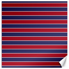 Large Red White And Blue Usa Memorial Day Holiday Pinstripe Canvas 20  X 20   by PodArtist