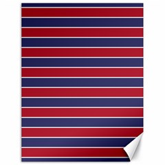 Large Red White And Blue Usa Memorial Day Holiday Pinstripe Canvas 18  X 24   by PodArtist