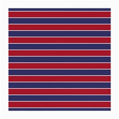 Large Red White And Blue Usa Memorial Day Holiday Pinstripe Medium Glasses Cloth (2-side) by PodArtist