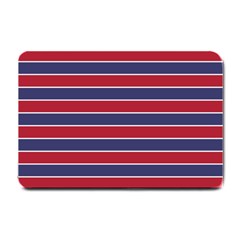 Large Red White And Blue Usa Memorial Day Holiday Pinstripe Small Doormat  by PodArtist