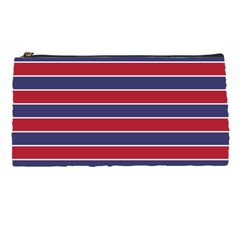 Large Red White And Blue Usa Memorial Day Holiday Pinstripe Pencil Cases by PodArtist