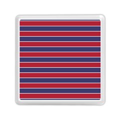 Large Red White And Blue Usa Memorial Day Holiday Pinstripe Memory Card Reader (square)  by PodArtist