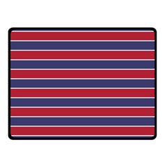 Large Red White And Blue Usa Memorial Day Holiday Pinstripe Double Sided Fleece Blanket (small)  by PodArtist