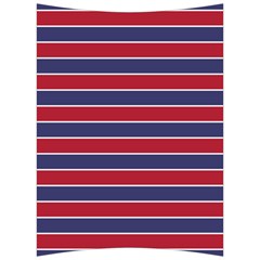 Large Red White And Blue Usa Memorial Day Holiday Pinstripe Back Support Cushion by PodArtist