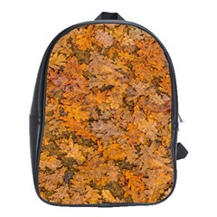 Leaves Motif Pattern Photo 2 School Bag (xl) by dflcprints