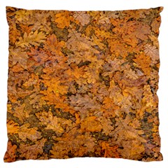 Leaves Motif Pattern Photo 2 Large Flano Cushion Case (one Side) by dflcprints