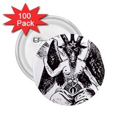 Devil Baphomet Occultism 2 25  Buttons (100 Pack)  by Sapixe