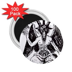 Devil Baphomet Occultism 2 25  Magnets (100 Pack)  by Sapixe