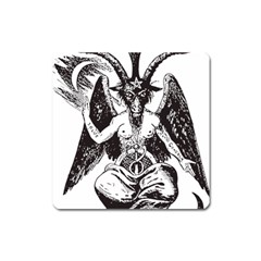 Devil Baphomet Occultism Square Magnet by Sapixe