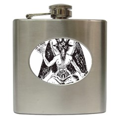 Devil Baphomet Occultism Hip Flask (6 Oz) by Sapixe