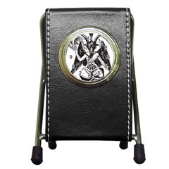 Devil Baphomet Occultism Pen Holder Desk Clocks by Sapixe