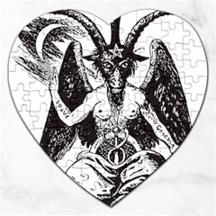 Devil Baphomet Occultism Jigsaw Puzzle (heart) by Sapixe