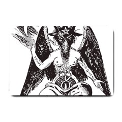 Devil Baphomet Occultism Small Doormat  by Sapixe