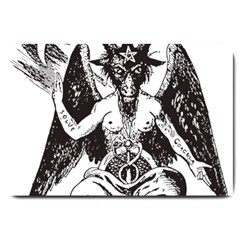 Devil Baphomet Occultism Large Doormat  by Sapixe