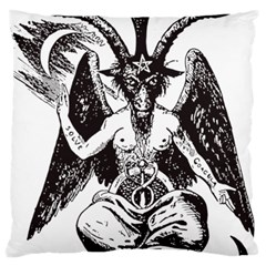 Devil Baphomet Occultism Large Flano Cushion Case (one Side) by Sapixe