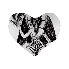 Devil Baphomet Occultism Standard 16  Premium Flano Heart Shape Cushions by Sapixe