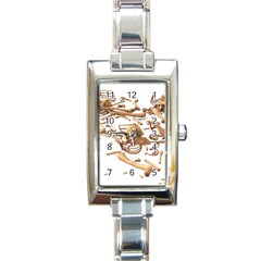 Skull Bone Skeleton Bones Rectangle Italian Charm Watch by Sapixe