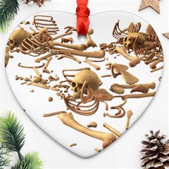 Skull Bone Skeleton Bones Ornament (heart) by Sapixe