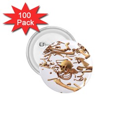 Skull Bone Skeleton Bones 1 75  Buttons (100 Pack)  by Sapixe