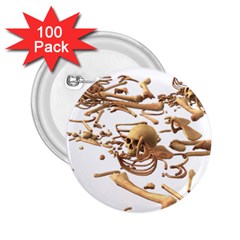 Skull Bone Skeleton Bones 2 25  Buttons (100 Pack)  by Sapixe