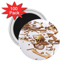 Skull Bone Skeleton Bones 2 25  Magnets (100 Pack)  by Sapixe