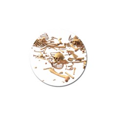 Skull Bone Skeleton Bones Golf Ball Marker by Sapixe