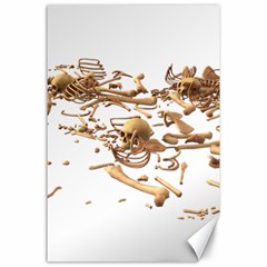 Skull Bone Skeleton Bones Canvas 24  X 36  by Sapixe