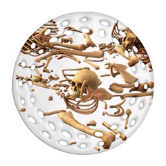 Skull Bone Skeleton Bones Ornament (round Filigree)