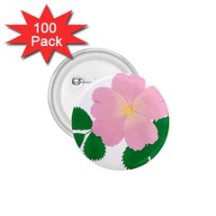 Rose Flower Briar Pink Flowers 1 75  Buttons (100 Pack)  by Sapixe