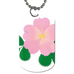 Rose Flower Briar Pink Flowers Dog Tag (one Side) by Sapixe