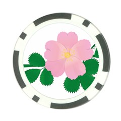 Rose Flower Briar Pink Flowers Poker Chip Card Guard by Sapixe