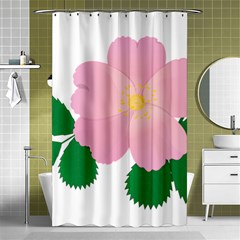 Rose Flower Briar Pink Flowers Shower Curtain 48  X 72  (small)  by Sapixe