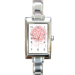 Mandala Pretty Design Pattern Rectangle Italian Charm Watch by Sapixe