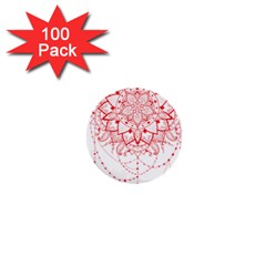 Mandala Pretty Design Pattern 1  Mini Buttons (100 Pack)  by Sapixe