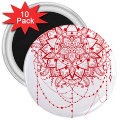 Mandala Pretty Design Pattern 3  Magnets (10 Pack)  by Sapixe