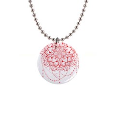 Mandala Pretty Design Pattern Button Necklaces by Sapixe