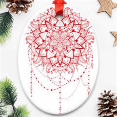 Mandala Pretty Design Pattern Oval Ornament (two Sides) by Sapixe