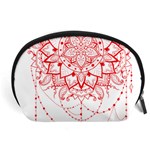 Mandala Pretty Design Pattern Accessory Pouches (Large)  Front