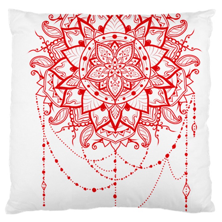 Mandala Pretty Design Pattern Large Flano Cushion Case (One Side)