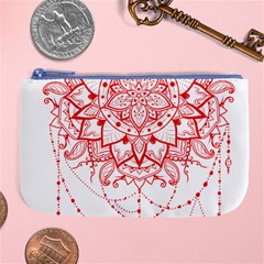 Mandala Pretty Design Pattern Large Coin Purse by Sapixe