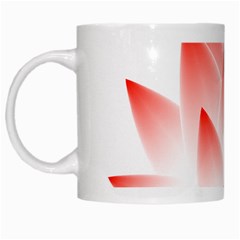 Lotus Flower Blossom Abstract White Mugs by Sapixe