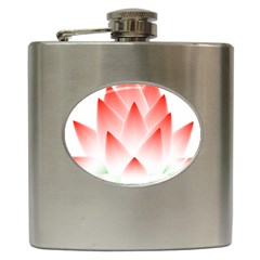 Lotus Flower Blossom Abstract Hip Flask (6 Oz) by Sapixe