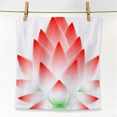 Lotus Flower Blossom Abstract Face Towel by Sapixe